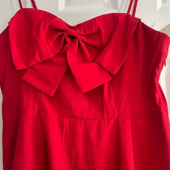 A New Day Bow Midi Red Dress size 16 - Picture 7 of 14